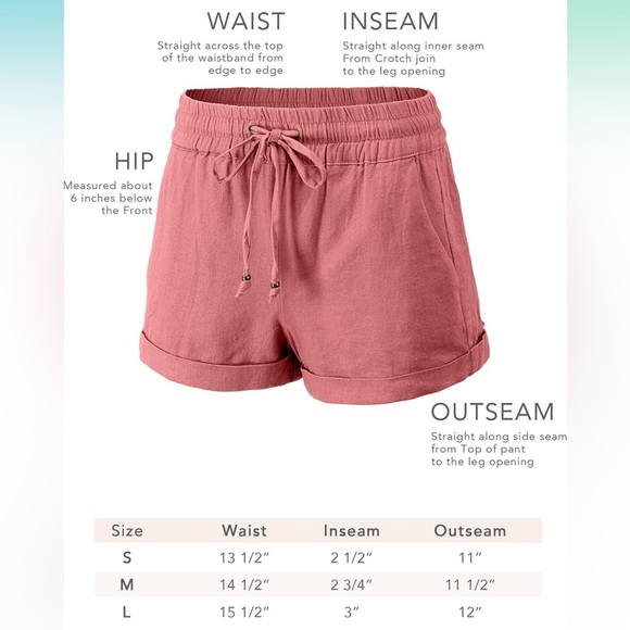 SoTeer Elastic Drawstring w/ Pockets Pull On Cuffed Hem Shorts | NEW!!!💙💙 - Picture 4 of 7